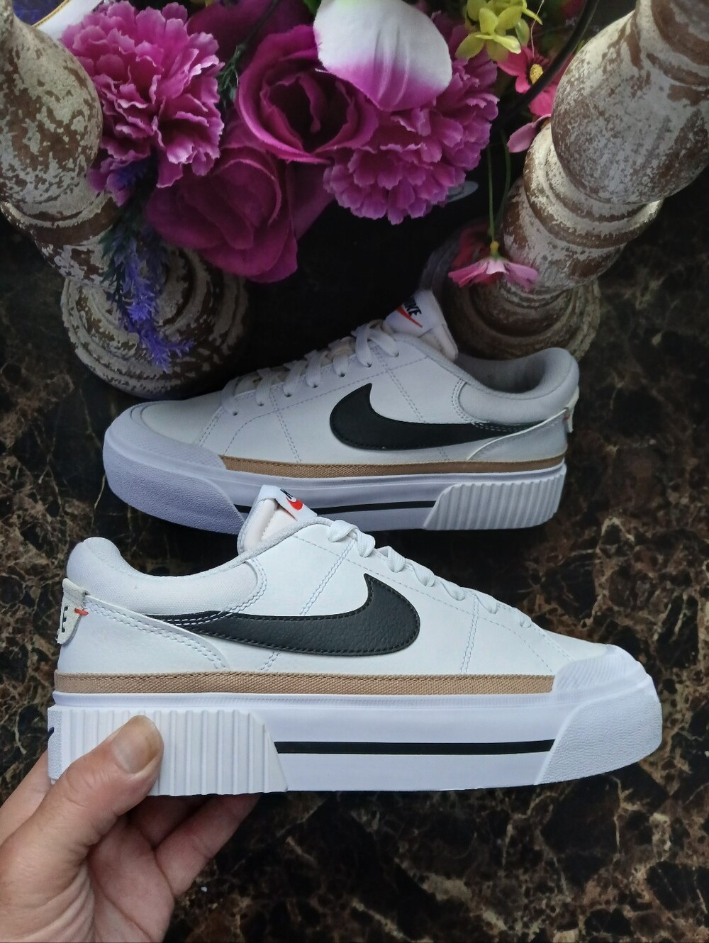 Nike Court Legacy Lift Platform Tennis Athletic Shoes Size 7.5 for Women